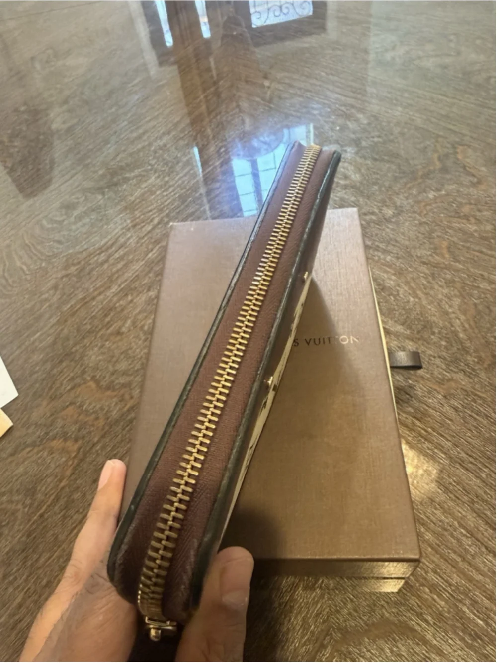 Louis Vuitton Limited Edition Monogram Insolite Zippy Wallet White & Brown